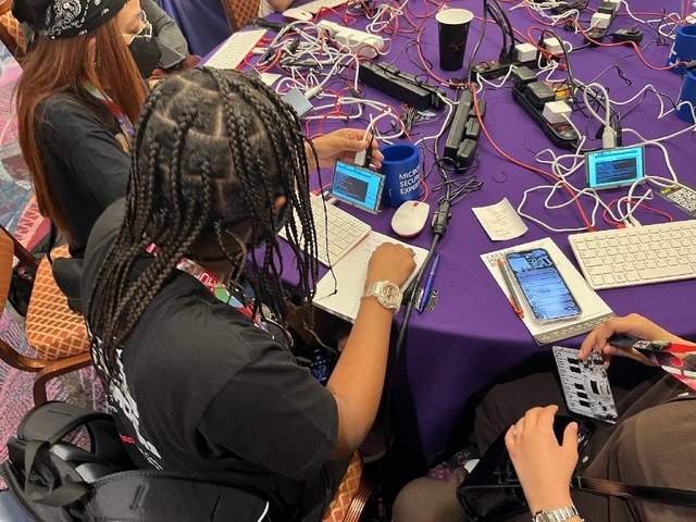 BlackGirlsHack students participate in an ethical hacking experience.